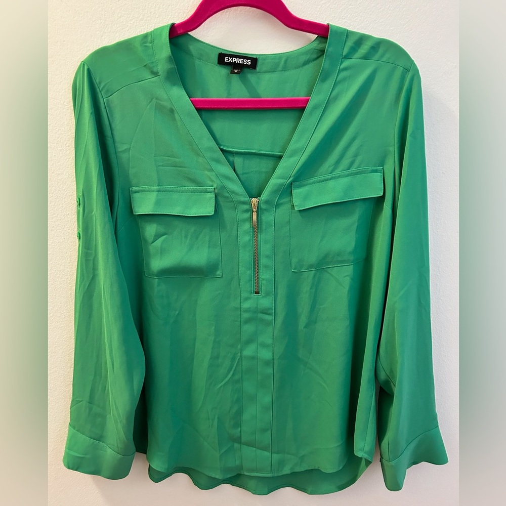 Express Vibrant Green Blouse